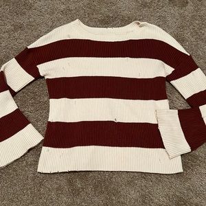 Striped Long Sleeve Warm Sweater 🧡